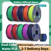 SUNLU Filamento PLA opaco bicolore 1KG, Filamento PLA per stampante 3D opaco, Alta precisione 1,75 mm, Senza grovigli, Per MK8, Creality Ender3