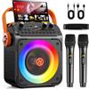 FanFun T35 Karaoke ad alta potenza Altoparlante Bluetooth Musica Ritmo Luce Subwoofer wireless surround stereo da 360 gradi con doppio microfono