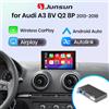 Junsun Android Auto Wireless CarPlay per Audi A3 8v Q2 8P 2013-2018 Mirror Link AirPlay Bluetooth USB Telecamera di retromarcia di navigazione