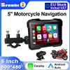 Srnubi 5 pollici Carplay Moto DVR Navigazione Wireless CarPlay Android AutoPortable IPX7 Moto Monitor Airplay Display Screen