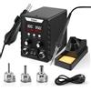 NONE Stazione di rilavorazione ad aria calda da 700 W per saldatura dissaldante SMD con temperatura regolabile, volume d'aria regolabile, 3 ugelli ad aria calda