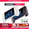 ANBERNIC RG557 Console per videogiochi portatile retrò Android 14 Schermo AMOLED da 5,48 pollici Illuminazione RGB Dimensity 8300 Batteria da 5500 mAh