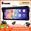 srnubi 7/8 "pollici Carplay Moto Navigazione GPS IP67 Impermeabile 4K Moto DVR Wireless Carplay Android Auto Moto Registratore Monitor