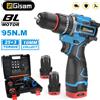 Gisam Gami 95NM Trapano a percussione elettrico senza spazzole 25 + 3 Coppia 3 in 1 Cacciavite elettrico a batteria Utensili elettrici portatili per la casa Woodwo