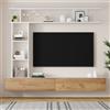 NONE Set da parete per TV da 180 * 35 * 22,5 cm con vetrine, parete multimediale inclusa. Scheda TV, scaffale e mensola a muro, mobile TV, in piedi e sospeso