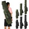 NONE Lixada Borsa per canna da pesca a 3 strati Custodia per canna pieghevole portatile Custodia per attrezzatura per mulinello da pesca