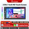 Podofo 7 ''4 + 64G Carplay Lettore multimediale per auto Android Auto AI Voce WIFI Navigazione GPS Autoradio DSP DVR Autoradio FM RDS EQ