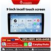 Podofo 4 + 64G Wireless Carplay Autoradio AI Voce DSP Android Auto WIFI Lettore multimediale per auto DVR Navigazione GPS RDS BT Radio