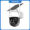 Dekco 3MP 100% Telecamera WiFi solare senza fili Batteria 5000mAh Telecamera di sicurezza audio bidirezionale Pannello solare wireless Telecamera CCTV PTZ
