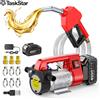 Taskstar Pompa di trasferimento carburante a batteria 12GPM con tubi flessibili 2x6,6FT Kit di trasferimento elettrico per cherosene diesel per perno batteria Makita 18V