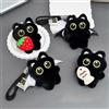 NONE Nuovo pesce gatto nero peluche bambola portachiavi bavaglino fragola bambola borsa ciondolo ali portachiavi auto decorazione borsa da scuola