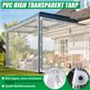 GKXLH Telone trasparente aggiornato con rinforzi con occhielli con cerniera Tenda impermeabile in PVC per esterni con telo resistente per garage Grden
