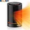 rouny Stufa elettrica da tavolo portatile, 80 ° Ventilatore riscaldante in ceramica PTC oscillante da 1200 W per camera da letto, ufficio, riscaldamento interno, nero