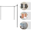 NONE Supporto per tenda verticale Divisore spaziale Installazione senza trapano Autoportante Altezza regolabile 4,99-12,5 piedi Lunghezza regolabile 4-6 piedi