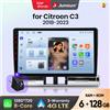 Junsun Autoradio Android Auto Junsun per Citroen C3 2018 2019 2020 2021 2022 2023 Multimedia Wireless Apple CarPlay Sistemi intelligenti Smart Schermo touch IPS Lettore video stereo 2 Din Autoradio Head Unit