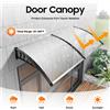 NONE Tenda da sole trasparente con tettoia per porta da 200x90 cm, parasole per montaggio a parete per esterni, copertura antipioggia per finestra, pannello solare resistente alle intemperie, 95% anti-UV