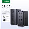 UGREEN Hub USB 14-in-1 Docking Station Type-C con 4K120Hz DP, 4K60Hz HDMI, SD/TF, RJ45, USB-A/C 10Gbps, Ricarica PD per Laptop Windows