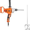 SucceBuy Trapano Miscelatore 1/2 pollici 5/8 pollici Set di miscelatori per trapano elettrico con filo Set di trapani per miscelazione Miscelatori per cemento portatili con impugnatura a D