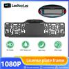 LeeKooLuu Telecamera Posteriore per Auto con Cornice Porta Targa Europea, Impermeabile, Visione Notturna, Luce LED Bianca, 720P/1080P/CVBS Regolabile
