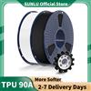 SUNLU Filamento per stampante 3D SUNLU TPU 90A, bobina da 1,75 mm1 kg (325 m), 100% senza bolle, elevata elasticità e resistente all'usura, temperatura di stampa 220-240 ℃