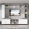 NONE Set da parete per TV da 180 * 35 * 33,5 cm con vetrine (set completo, 4 pezzi), scheda TV, rack e 2 ripiani a muro, mobile TV, TV fino a 80'