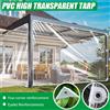 GKXLH Telo in PVC impermeabile di alta qualità Aggiornamento occhielli Rinforzi 420 g/m2 Telone trasparente Copertura antipioggia resistente alle intemperie per esterni