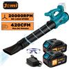 Jemi Soffiatore Elettrico Senza Fili Jemi Tool con Motore Brushless, 6 Velocità Regolabili, Ideale per Rimuovere Polvere, Neve e Foglie