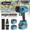 Gisam Soffiatore Elettrico Brushless Gisam 150000RPM, Ventilatore a Getto 200M/S, Soffiatore Portatile per Foglie e Polvere, Compatibile con Batterie Makita 18V