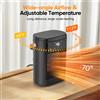 Rbefeuly Termoventilatore compatto da 1500W con telecomando, 3 modalità di riscaldamento, funzionamento silenzioso, protezione da surriscaldamento e ribaltamento, portatile per casa e ufficio