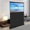 NONE Tirare la proiezione dello schermo al pavimento a 60 "16:9 Tela di proiezione pull-up Tela di proiezione portatile per condividere record HD