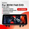 Kymmtun Schermo Touch HD da 12,3 Pollici con CarPlay Wireless e Android Auto per BMW X1 F48 X2 F39 2018-2021, EVO 8G+128G, 4G WiFi, Navigazione GPS