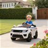 HOMCOM Auto Elettrica per Bambini 3-6 Anni 12V Doppio Motori 3-5km/h, Macchina per Bambini Elettrica con Sospensione, Telecomando 2.4G, Maniglia, Luci LED, Musica e Clacson, Bianco