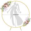 NONE Cerchio in metallo Arche per matrimoni Stand Arco per palloncini rotondi Fiore Sfondo dorato Arco Cornice fai da te Traliccio da giardino Decorazioni per feste di compleanno