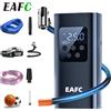 EAFC Gonfiatore elettrico ricaricabile per gonfiaggio pneumatici portatile EAFC per pompa d'aria per gonfiatore da calcio con compressore d'aria digitale per bicicletta per auto