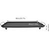NONE Griglia per barbecue all'aperto portatile Griglia elettrica moderna in metallo nero con una grande superficie della griglia di 68.0x27.99 cm utilizzata per il campeggio