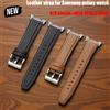 CAOWTAN Cinturino ibrido in silicone in pelle per Samsung Galaxy Watch 8 40/44mm 8 Classic 46 Smartwatch Band per Galaxy Watch Ultra 2025 47mm