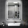 MYGIIVOVO Specchio da parete per bagno, specchio da bagno con illuminazione, specchio con luce LED, interruttore touch e 3 colori dimmerabili