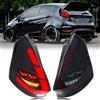 xunder Luci posteriori a LED per Ford Fiesta 2008-2017 MK7 MK7.5 Animazione dinamica Lampeggiante sequenziale Nero Gruppo lampade posteriori