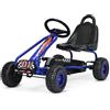 GOFLAME Go-Kart con sedile regolabile, carrello Go con freno a mano, auto a pedali fino a 30 kg, Gokart a pedali, veicolo a pedali