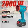 Osinhe Ventilatore d'aria elettrico Turbo Jet Fan Pistola ad aria violenta Strumento per soffiare polvere di foglie di neve portatile per batteria Makita 18V