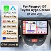 litillbuly Autoradio per Peugeot 107, Toyota Aygo, Citroen 2005-2014, CarPlay Wireless, Android Auto, Sistemi Intelligenti, Schermo Touch IPS, DSP, Navigazione GPS, WiFi, DAB+, RDS, FM/RAM, BT, SWC, Plug and