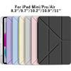 QIJUN 3 + Y-fold Flip Cover trasparente per iPad 10th 11th Gen 2025 7/8/9 10.2 ''Avvio custodia per Air 4 5 6 7 11 Per Air 2 9.7 Pro 11 Mini 6 7