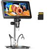 TOMLOV Microscopio digitale HDMI 1500X DM9 Max 10.1 "HD IPS 20MP Microscopio a moneta per monete Error Lente d'ingrandimento per saldatura LCD per adulti