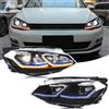 xunder Fari a LED per Volkswagen VW Golf 7 MK7 VII 2013-2017 TDI TSI E-Mark Proiettore Gruppo lampade anteriori (Non adatto per GTI/R/GTD)