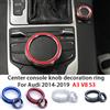NONE 2 pezzi in metallo console centrale funzione multimediale manopola del volume anello decorativo per Audi 2014-2019 A3 V8 S3 accessori interni auto trim