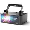 U'King RGB Laser Scanner Effetto fascio Proiettore laser Illuminazione LED Luce da palcoscenico per interni per DJ Disco Party DMX512 Suono attivato