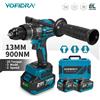 YOFIDRA 900N.M 13MM Trapano a percussione elettrico senza spazzole 20 + 3 Coppia Cacciavite di perforazione portatile Utensile elettrico per Makita Batteria Pin