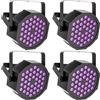 U'King 4PCS 108W UV Blacklight 36 LED Stage Flat Par Illuminazione Telecomando DMX512 Effetto per DJ Disco Christmas Show Light