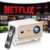 XGODY Proiettore Netflix Ufficiale 700 ANSI 4K Controllo Vocale Smart Android TV Whale OS 8/32GB ROM per Film All'aperto Home Theater