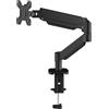 NONE Supporto da tavolo con braccio singolo per monitor per schermo da 17" a 32", capacità di carico massima 10 kg Base articolata, morsetto e passacavo a movimento completo